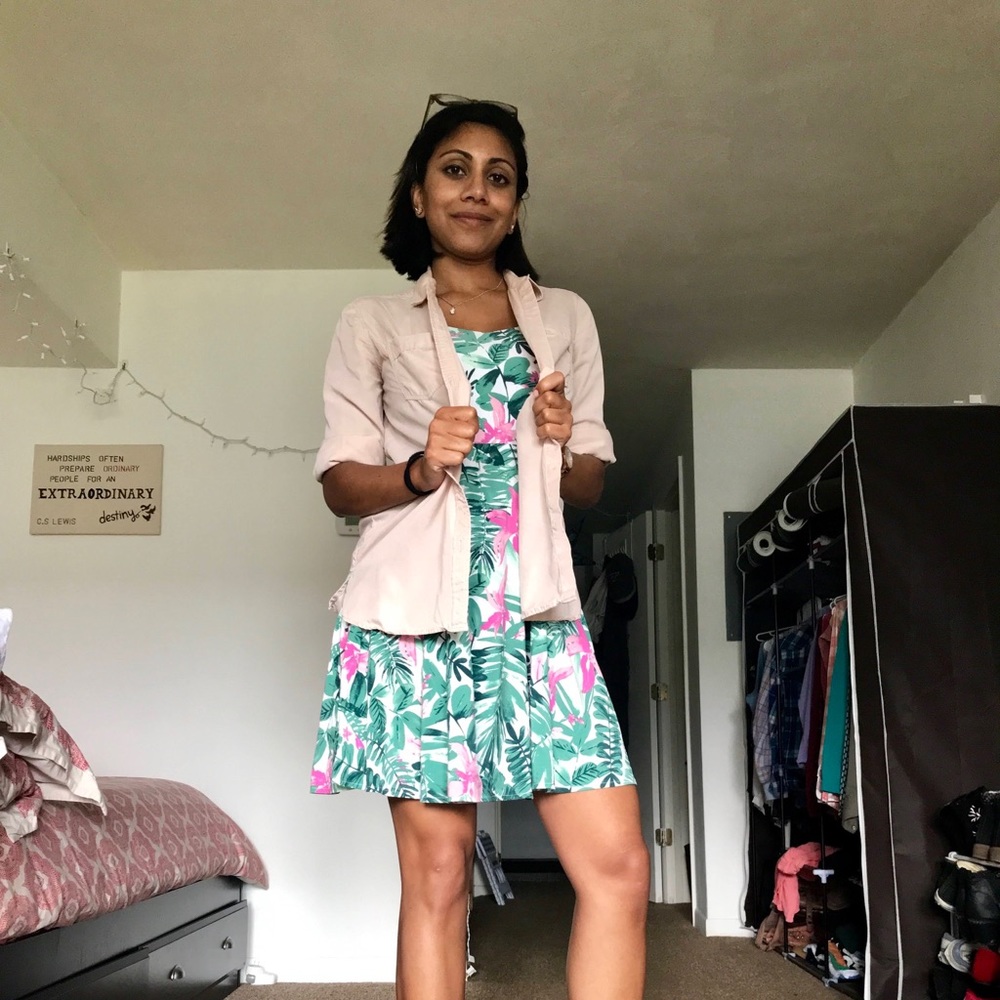 Old navy size S tropical print summer dress